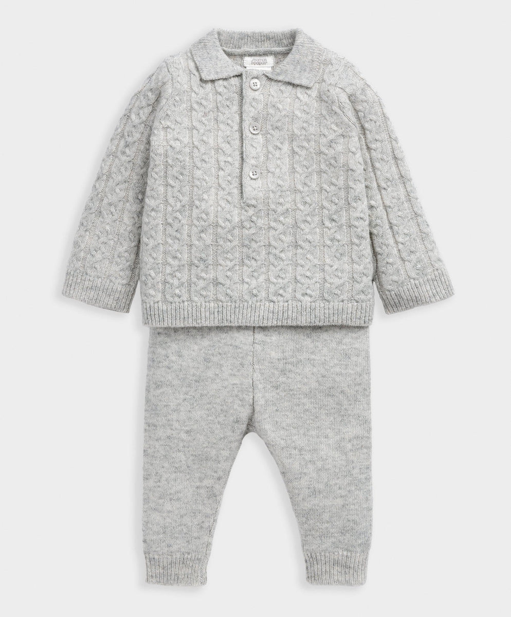 Cable Knit Jumper Trouser Outfit Set – Mamas Papas UK