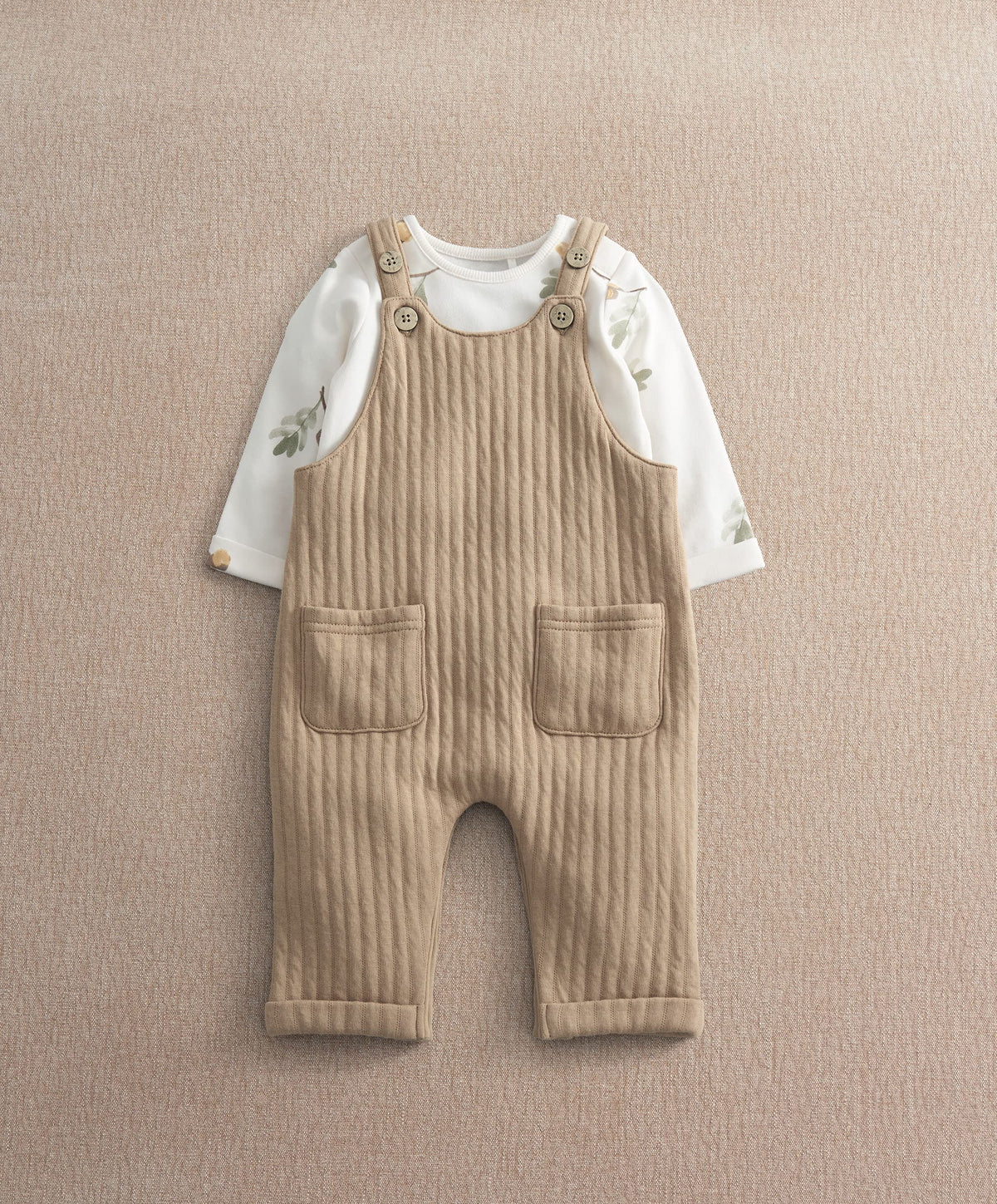 Mamas & Papas Outfits & Sets Dungaree & Acorn Bodysuit Outfit Set