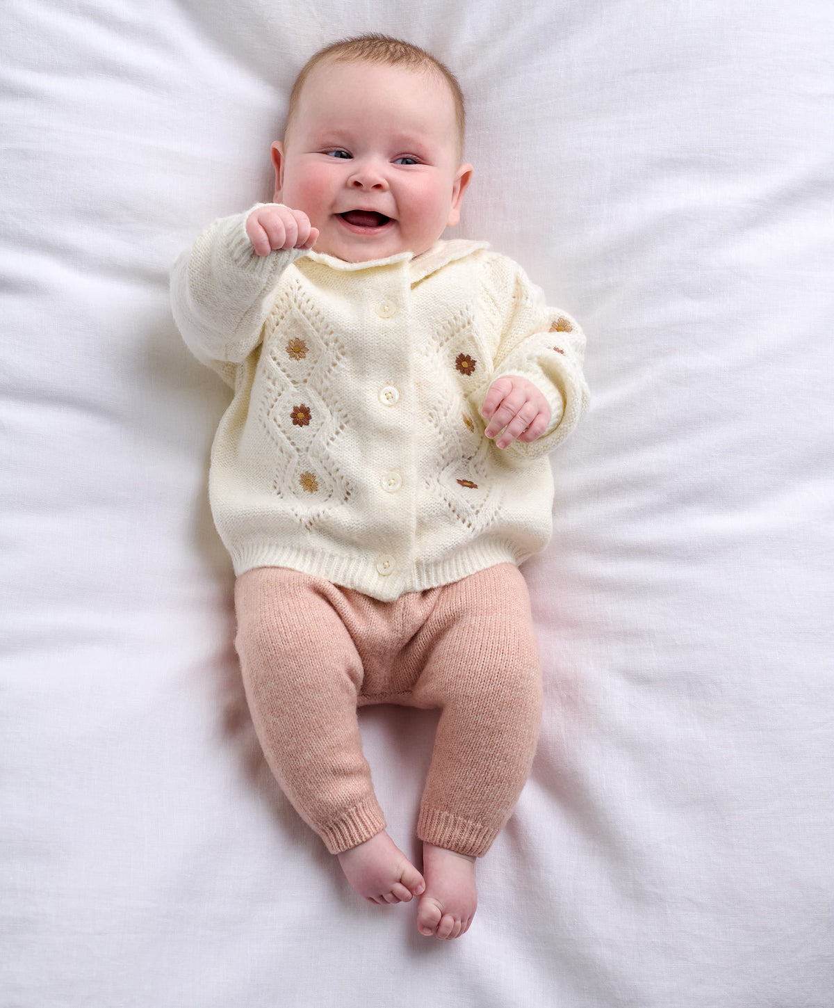 Mamas & Papas Outfits & Sets Embroidered Knit Cardigan & Legging Set (2 Pieces)