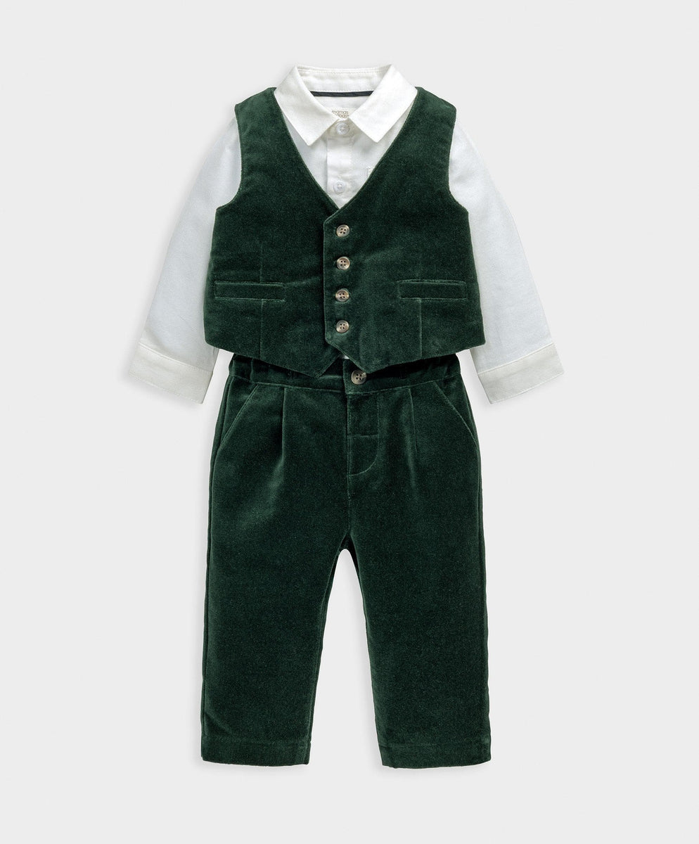 Green Velour Piece Suit – Mamas Papas UK