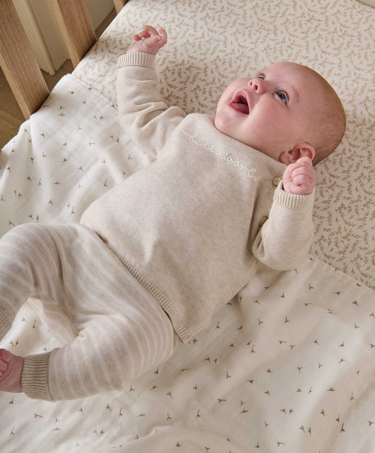 Mamas & Papas Outfits & Sets Hello World Knit Set (2 Piece) - White