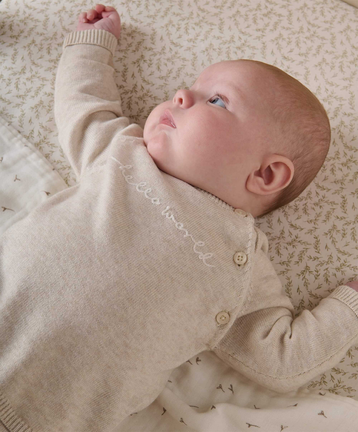 Mamas & Papas Outfits & Sets Hello World Knit Set (2 Piece) - White