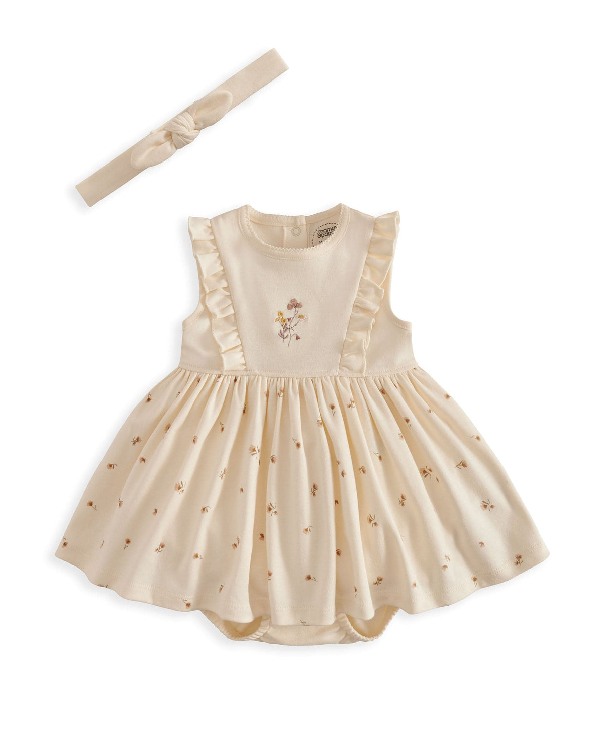 Mamas & Papas Outfits & Sets Mock Skirt Romper With Headband