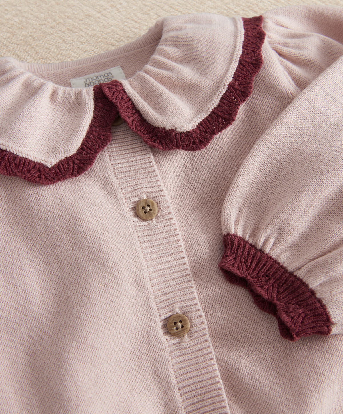 Mamas & Papas Outfits & Sets Pink Embroidered Knit Set (2 Pieces)