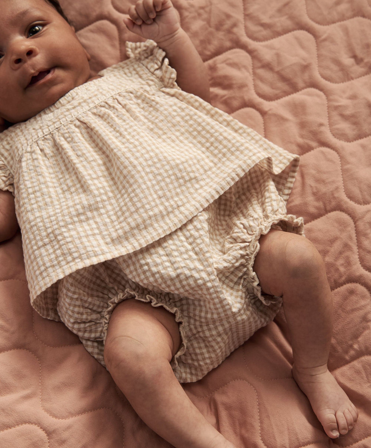 Mamas & Papas Outfits & Sets Pink Gingham Blouse & Bloomers