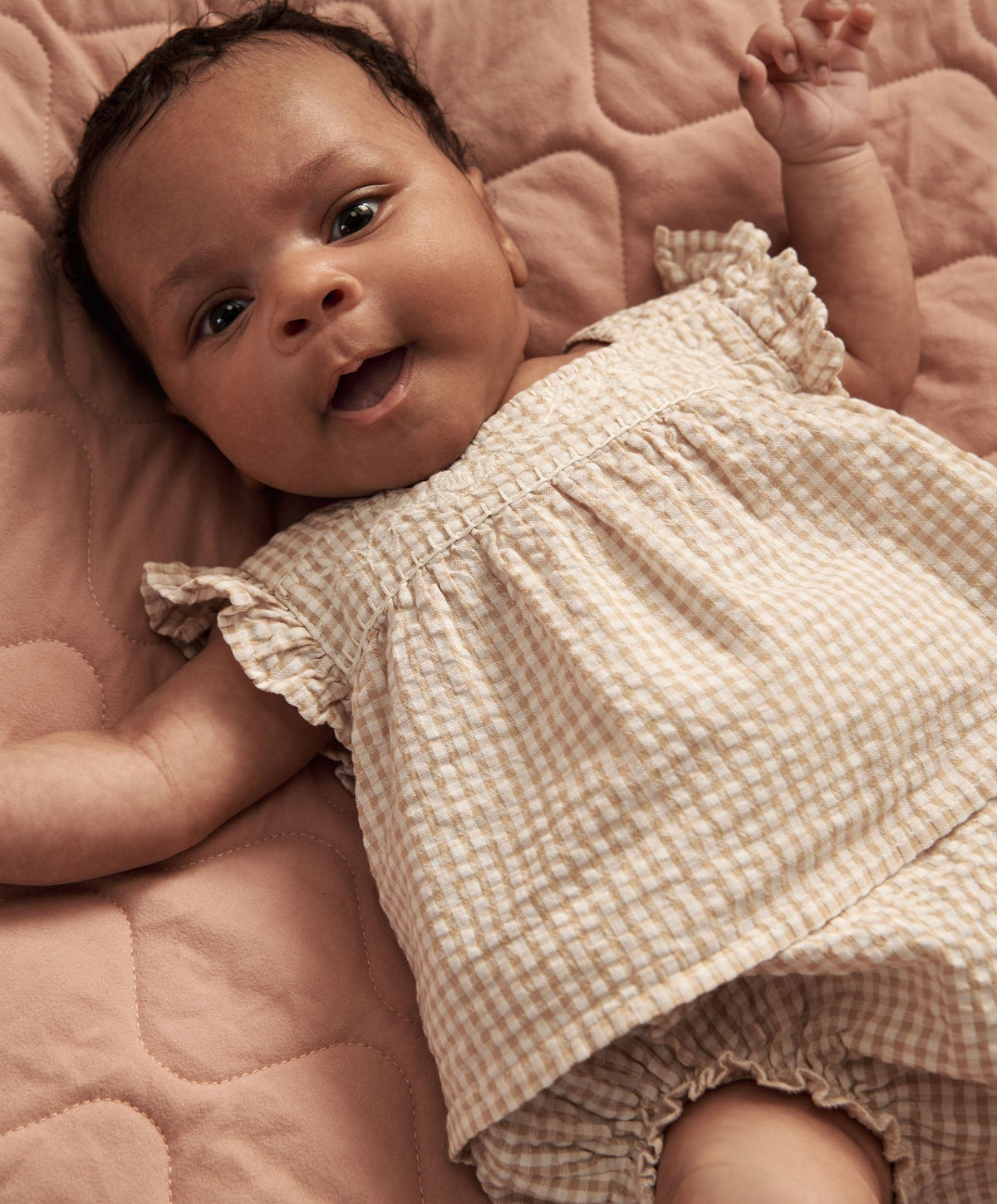 Mamas & Papas Outfits & Sets Pink Gingham Blouse & Bloomers