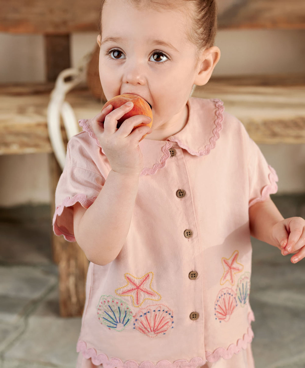 Mamas & Papas Outfits & Sets Pink Resort Shirt & Shorts Outfit Set