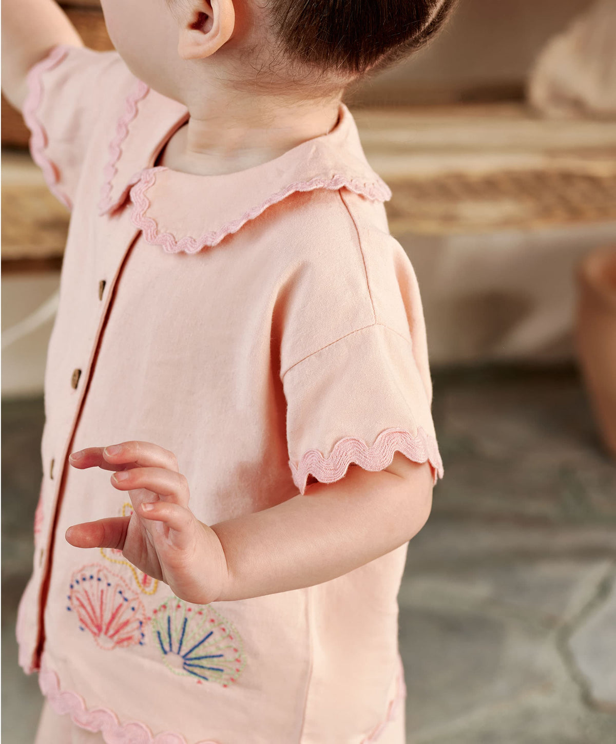 Mamas & Papas Outfits & Sets Pink Resort Shirt & Shorts Outfit Set