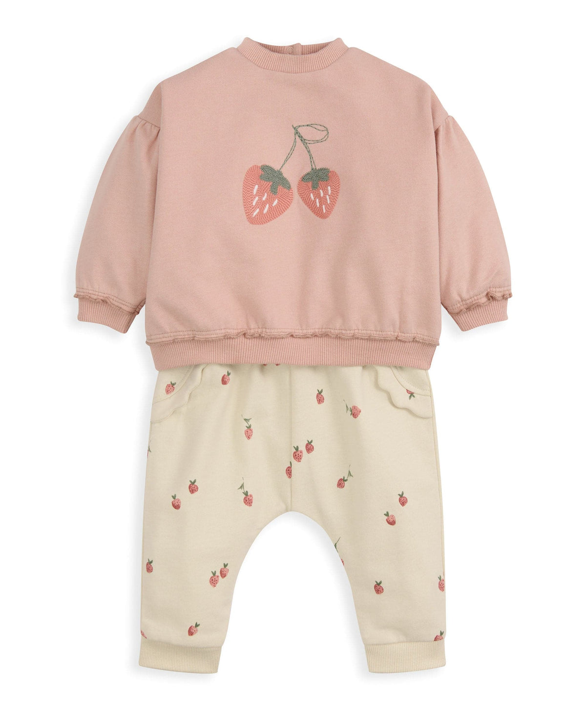 Mamas & Papas Outfits & Sets Strawberry Top & Joggers Outfit Set