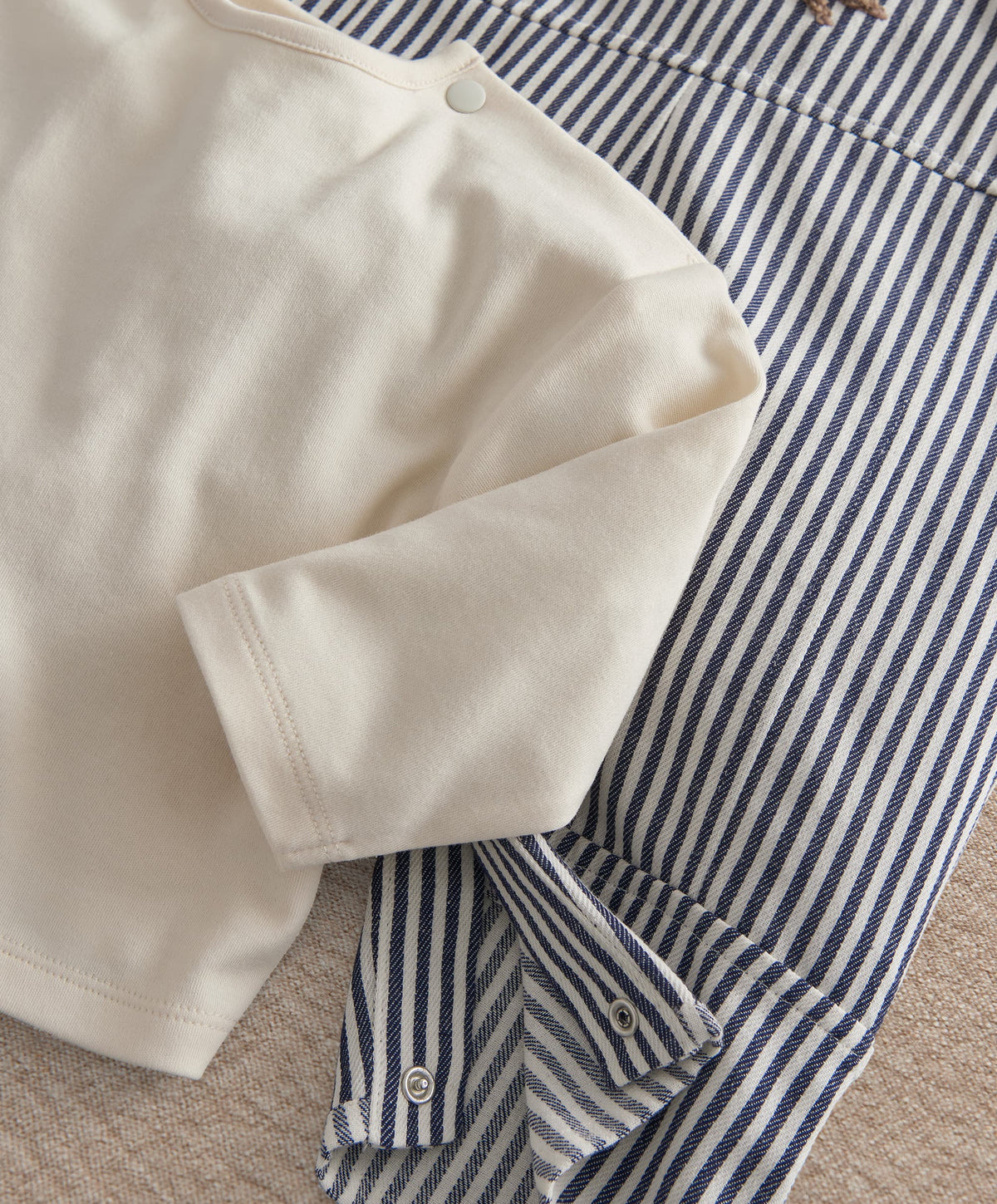Mamas & Papas Outfits & Sets Stripe Dungarees & Long Sleeve Top