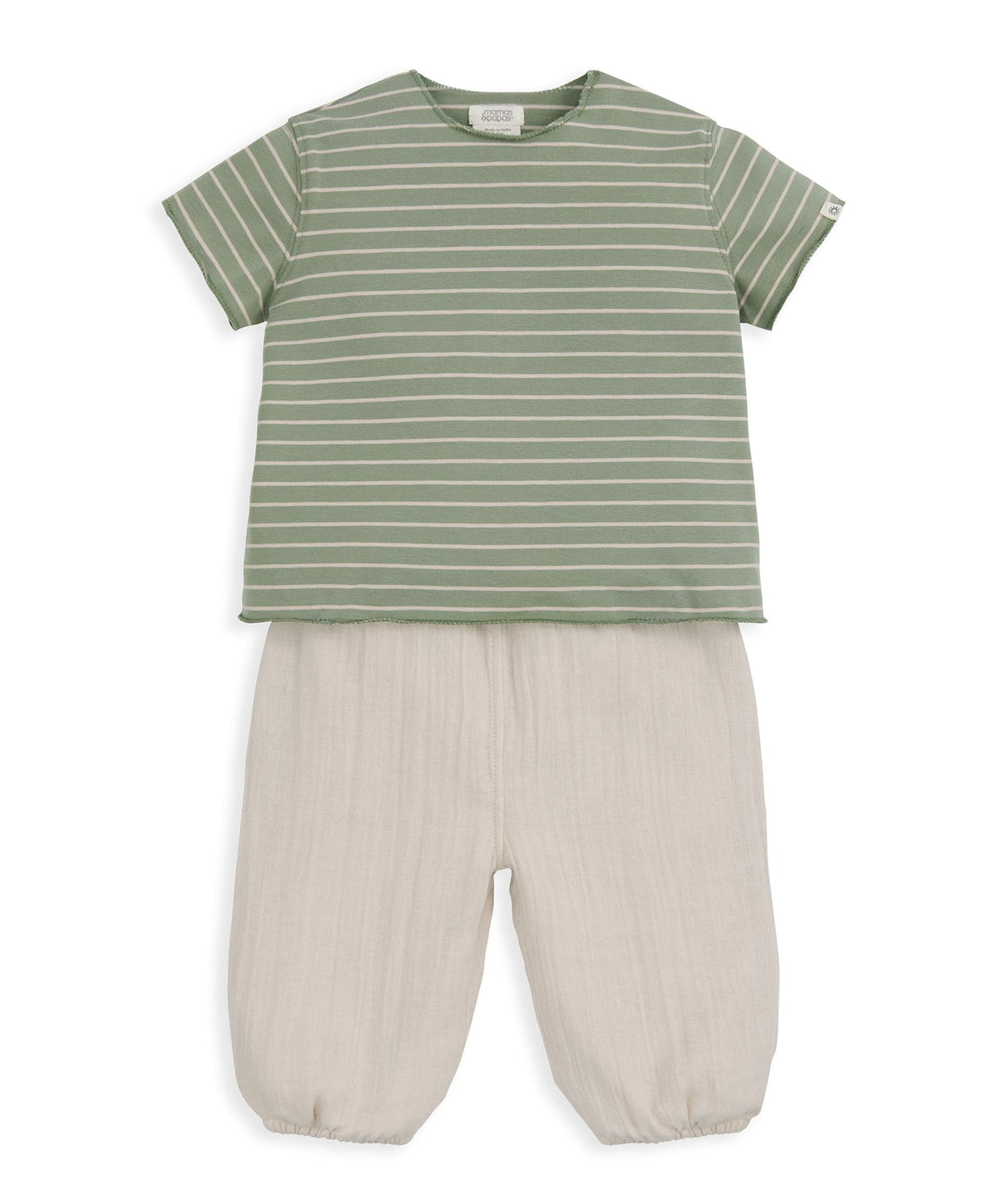 Mamas & Papas Outfits & Sets Stripped T-Shirt & Trouser Outfit Set