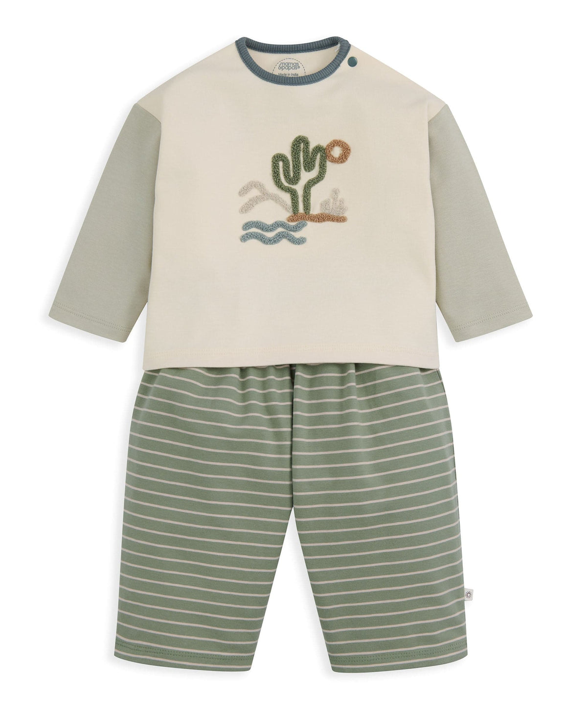 Mamas & Papas Outfits & Sets Sunshine T-Shirt & Stripped Trousers