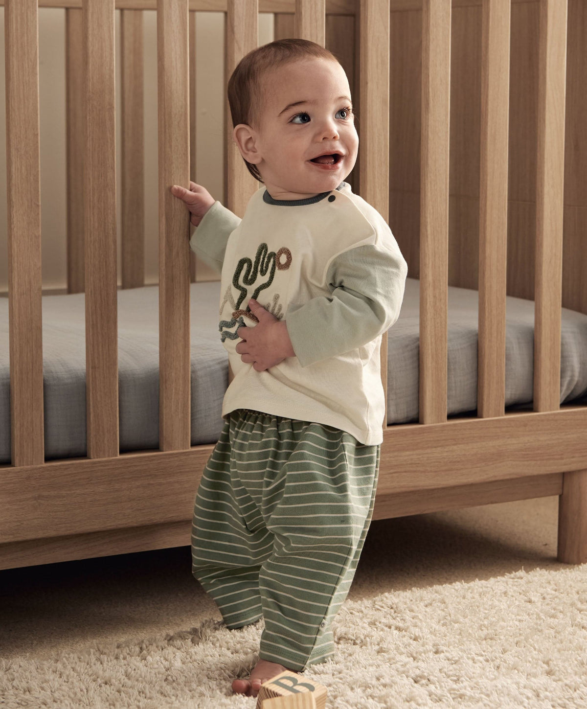 Mamas & Papas Outfits & Sets Sunshine T-Shirt & Stripped Trousers