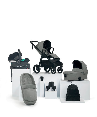Mamas & Papas Pushchairs Ocarro Pushchair Complete Bundle with Cybex Aton B2 Car Seat & Base (7 Pieces) - Flint Grey