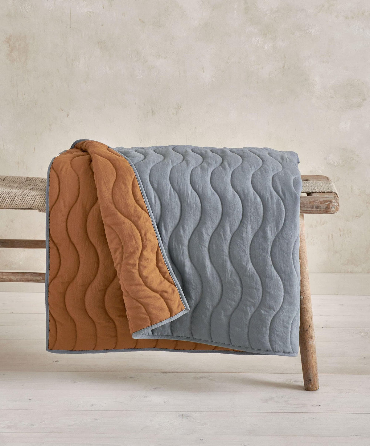 Mamas & Papas Quilts & Coverlets Quilt (3 Tog) - Blue Mustard Wave