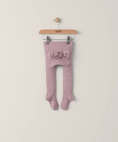 Mamas & Papas Socks & Tights Pink Ruffle Frill Knitted Tights - 1 pair