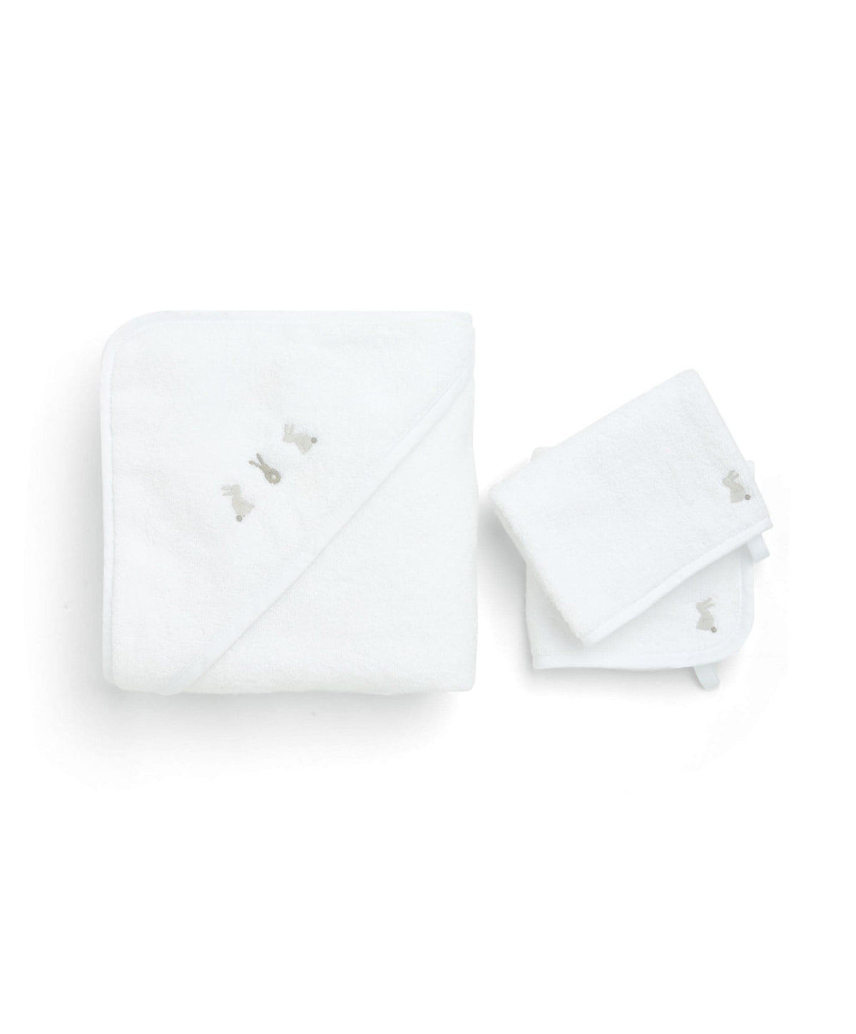 Mamas & Papas Towelling Bunny Towelling Set - (3 piece set)