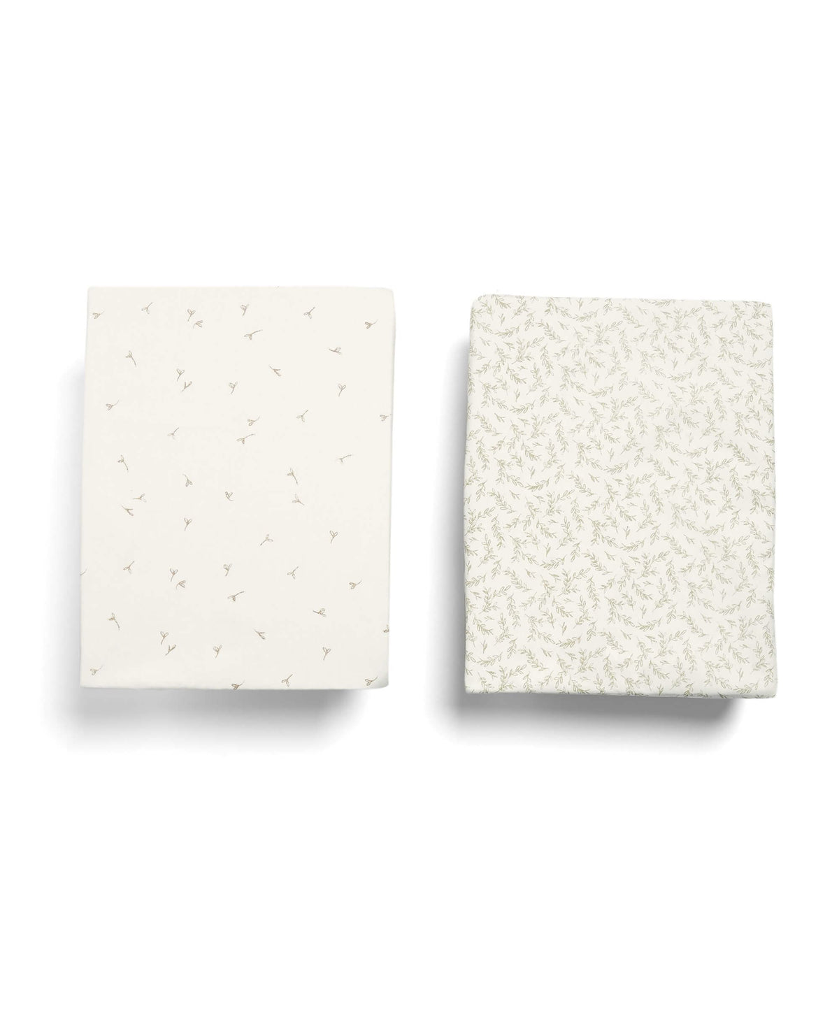 Mamas & Papas Welcome to the World Seedling Cotbed Fitted Sheets (2 pack) - Seed/Leaf