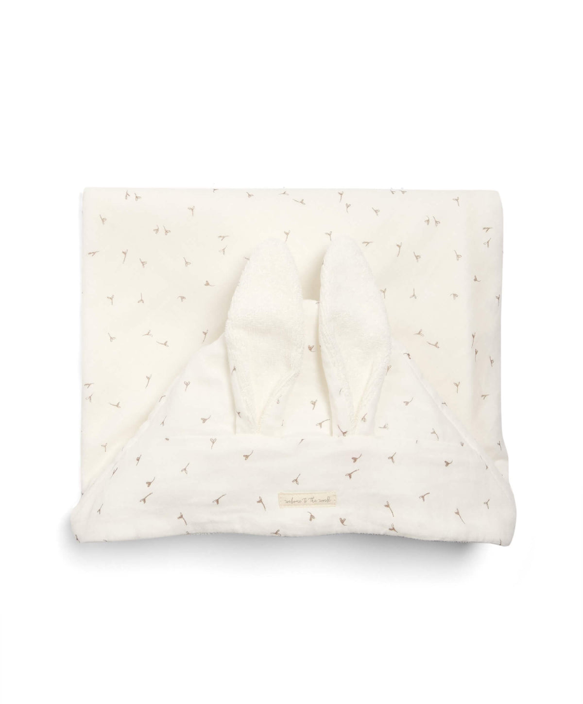 Mamas & Papas Welcome to the World Seedling Seed Hooded Towel - White