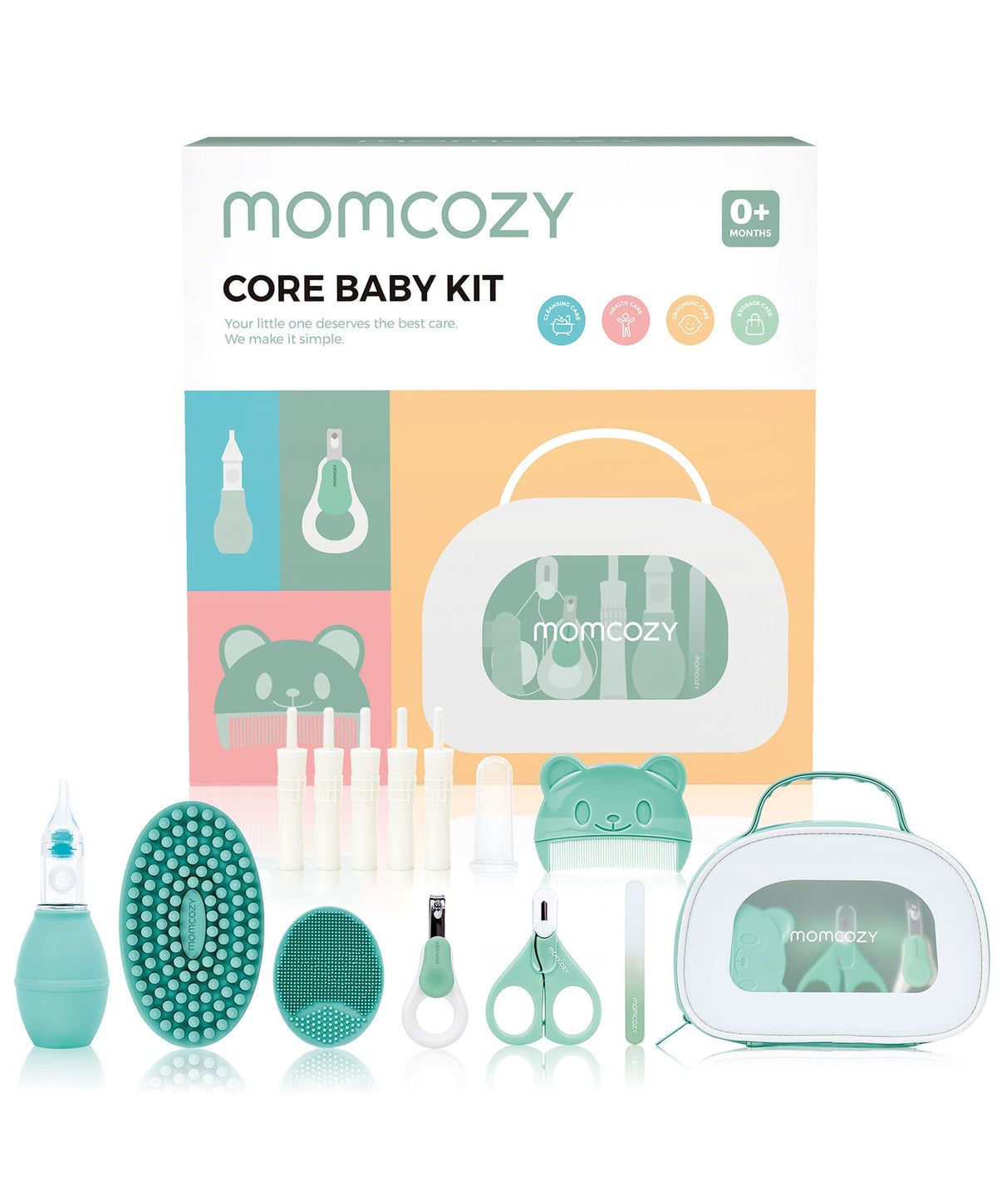 Momcozy Baby Care Momcozy Core Baby Kit - White/Green