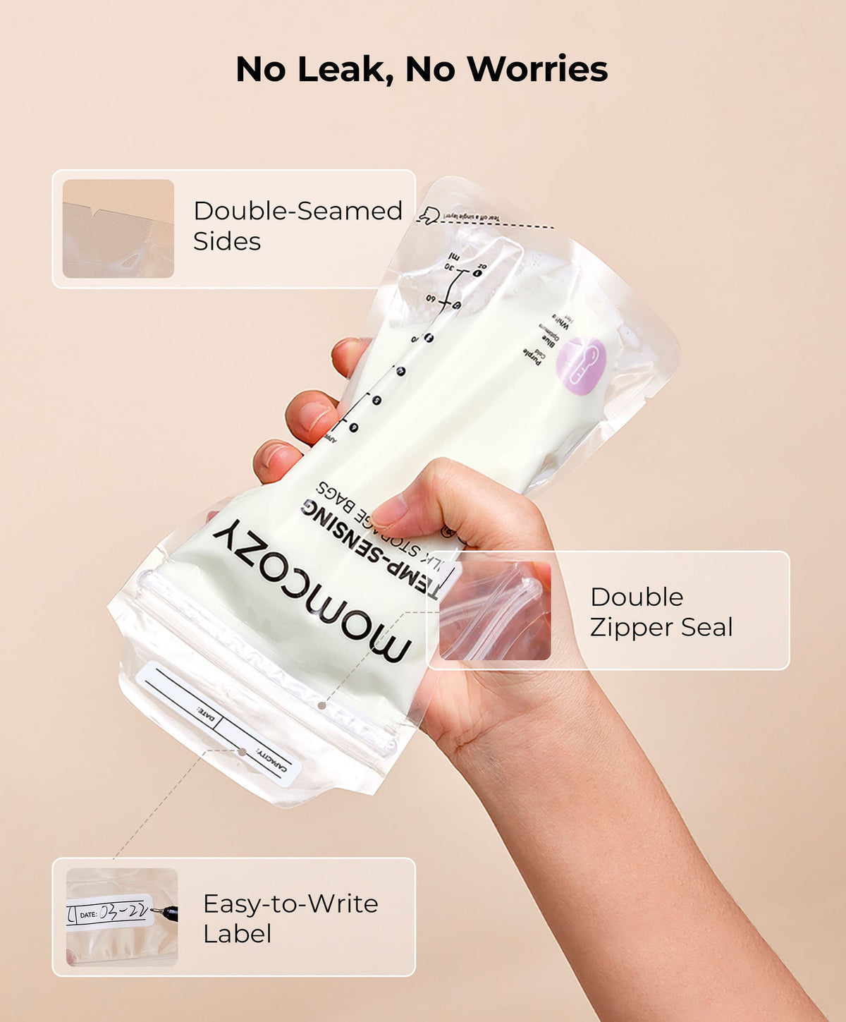 Momcozy Breastfeeding Momcozy Breastmilk Bag 50pcs