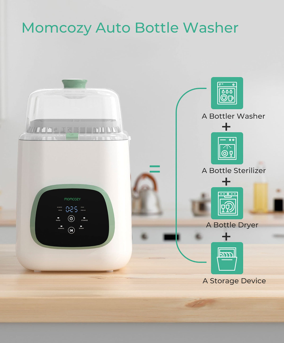 Momcozy Sterilisers Momcozy KleanPal Pro Baby Bottle Washer - Sterilizer