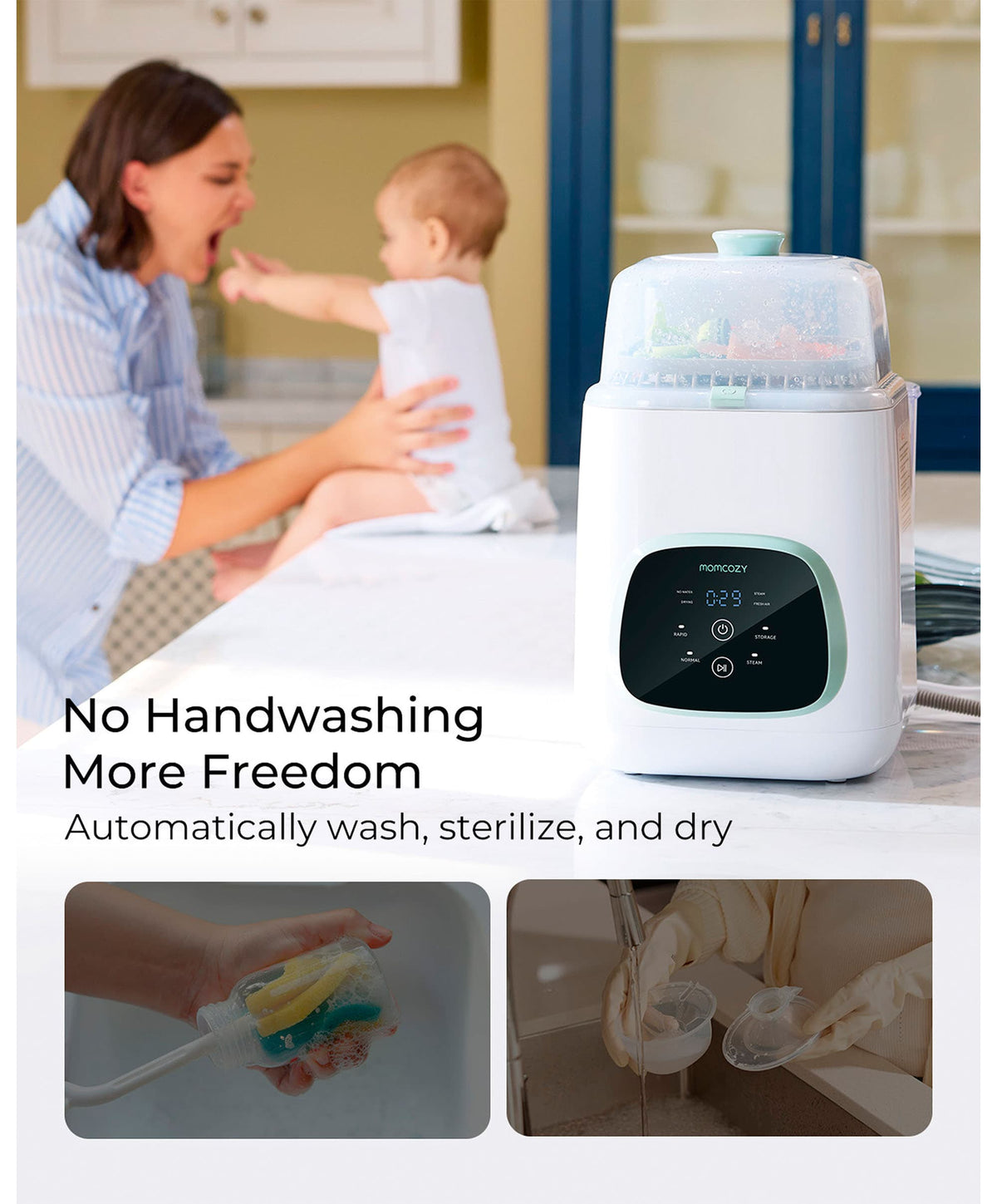 Momcozy Sterilisers Momcozy KleanPal Pro Baby Bottle Washer - Sterilizer