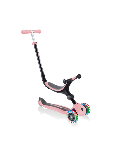 Plum Play Outdoor Play Globber Go Up Foldable Lights Scooter - Pastel Pink