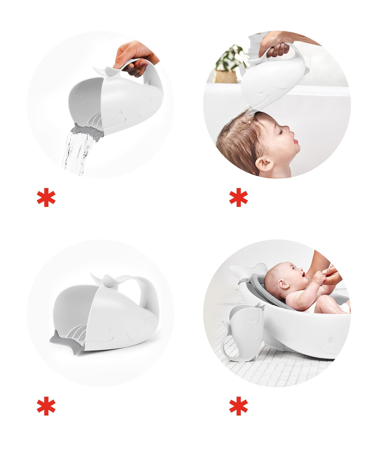 Skip Hop Baths SkipHop Moby Bath Rinser - White