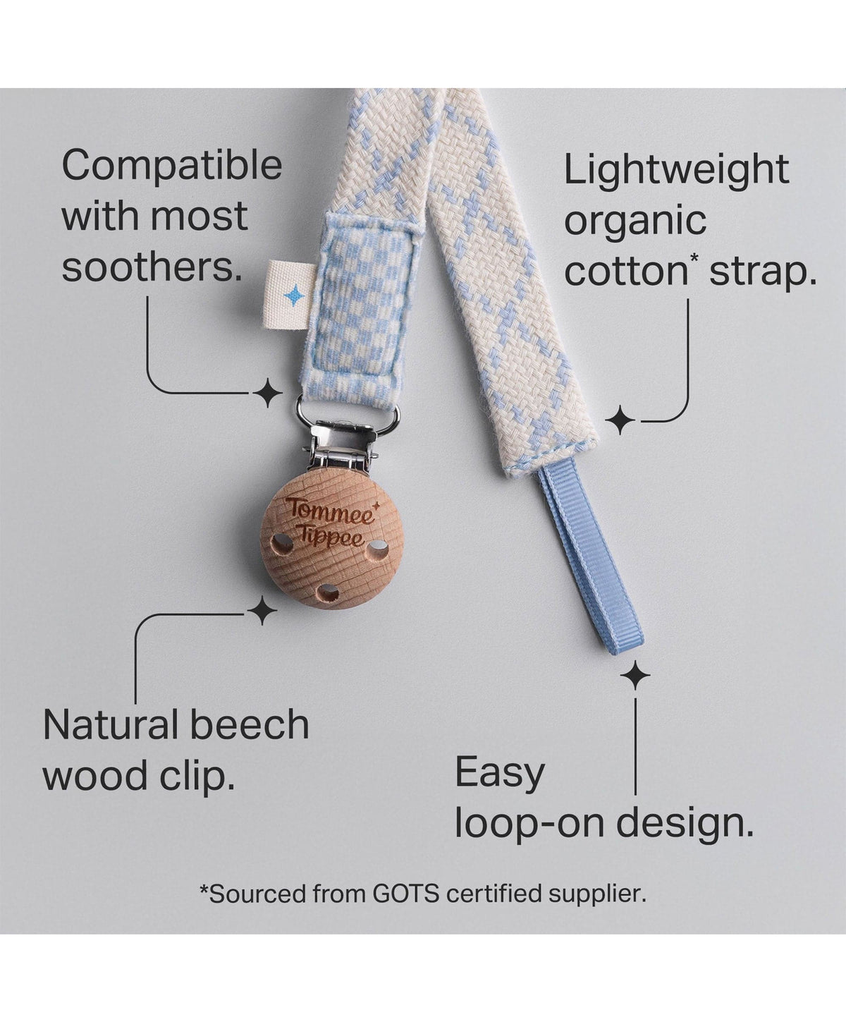 Tommee Tippee Soothers Tommee Tippee Comforter Clip - Blue