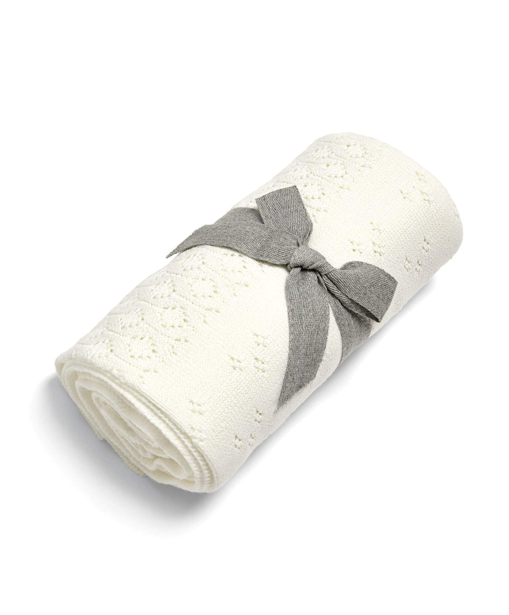 Knitted Baby Blanket Ponitelle Nursery Decor Mamas & Papas UK