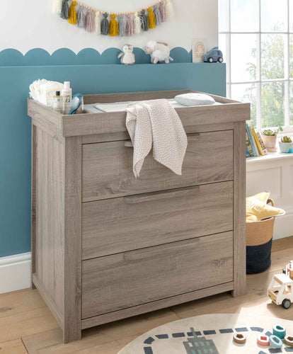 Mamas & Papas Dressers & Changers Franklin 3 Drawer Dresser & Changing Unit - Grey Wash