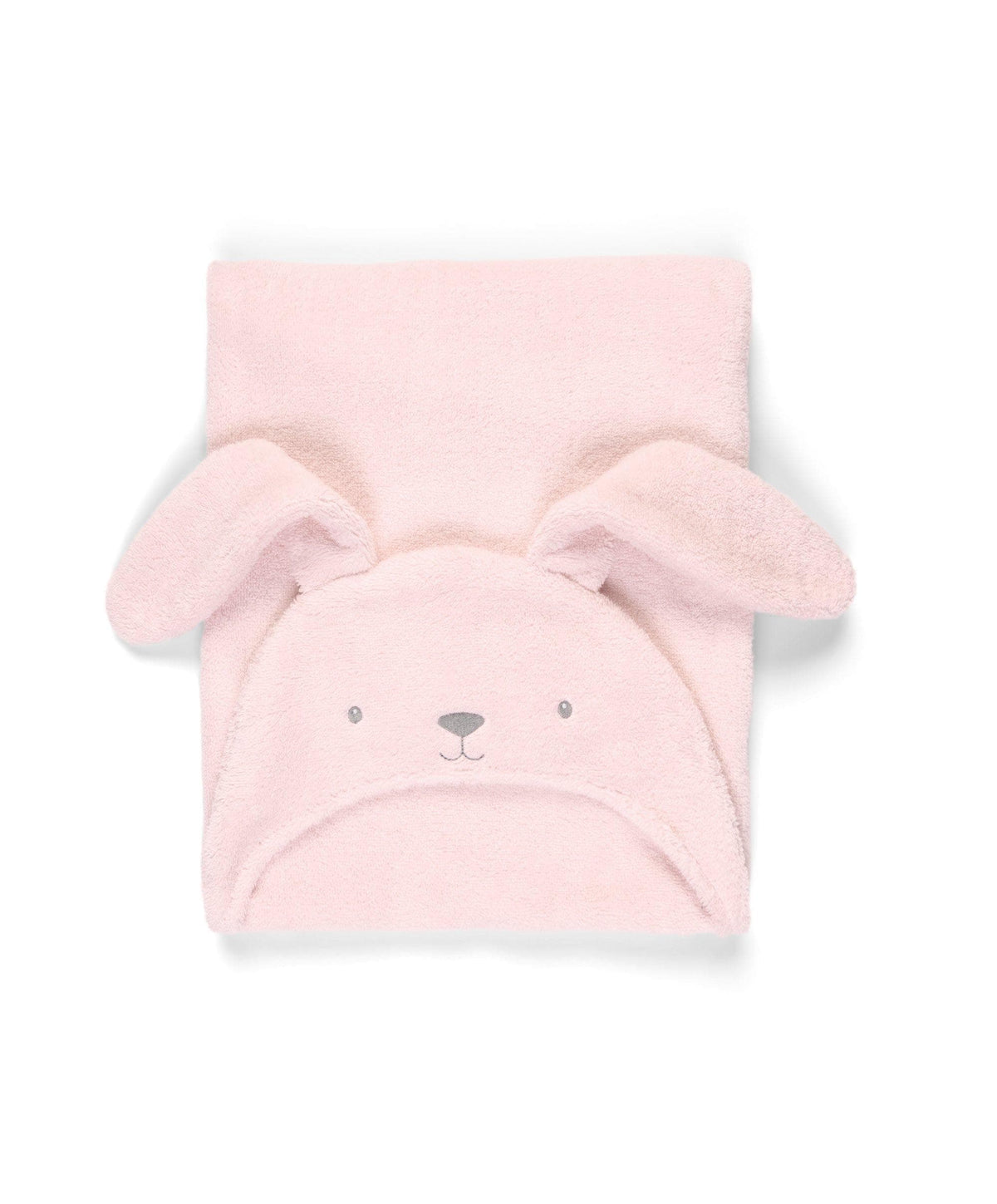 Mamas & Papas Towelling Hooded Towel - Pink Bunny