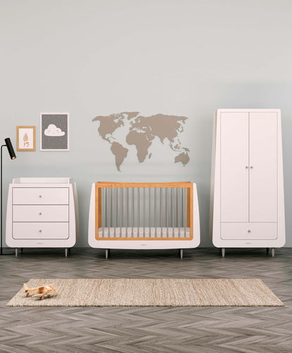 Snuz Furniture Sets SnuzKot Cotbed Range with Wardrobe & Changing Unit - Grey