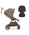 Libro Stroller Bundle with Quilted Memory Foam Liner (2 Piece)– Oyster/Graphite