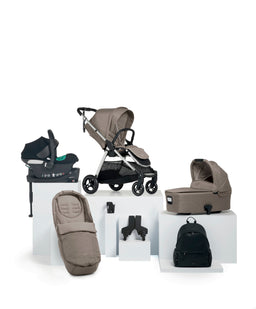 Flip XT³ Pushchair Complete Bundle with Cybex Aton B2 i-Size Car Seat & Base (7 Pieces) – Stone