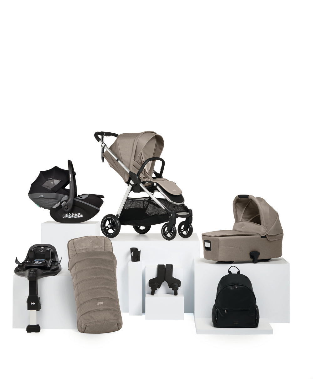 Flip XT³ Pushchair Bundle with Maxi-Cosi Pebble Slide Pro Car Seat &amp; Base (8 Pieces) - Fawn