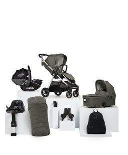 Flip XT³ Pushchair Bundle with Maxi-Cosi Pebble Slide Pro Car Seat & Base (8 Pieces) - Harbour Grey