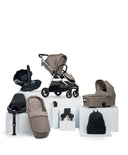 Flip XT³ Pushchair Bundle with Cybex Cloud T i-Size Baby Car Seat & Base (8 Pieces) - Stone