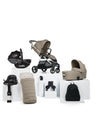 Flip XT³ Pushchair Bundle with Maxi-Cosi Pebble Slide Pro Car Seat & Base (8 Pieces) - Sage Grey