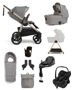 Ocarro 2 Pushchair Bundle with Maxi-Cosi Pebble Slide Pro Car Seat & Base (9 Pieces) - Heritage