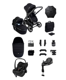 iCandy Peach 8 Complete Bundle with Maxi-Cosi Pebble Slide Pro Car Seat & Base  - Black