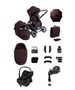 iCandy Peach 8 Complete Bundle with Maxi-Cosi Pebble Slide Pro Car Seat & Base  - Coffee Bean