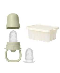 BIBS Baby Feeder & Tray Bundle - Sage