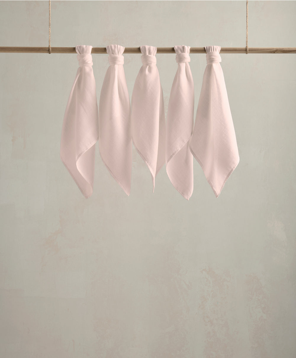 Muslin Squares (Pack of 5) - Pink