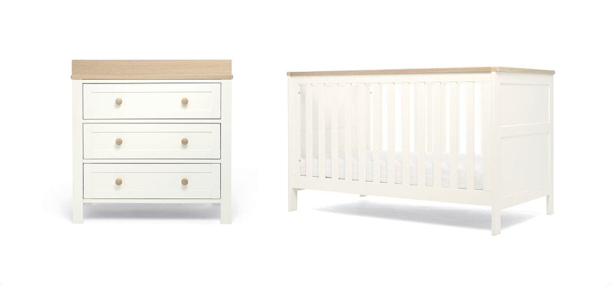Wedmore 2 Piece - White/Oak