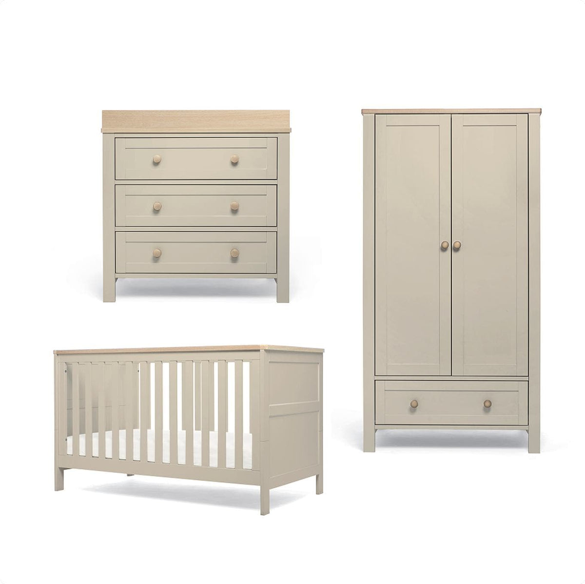 Wedmore 3 Piece - Cashmere/Oak