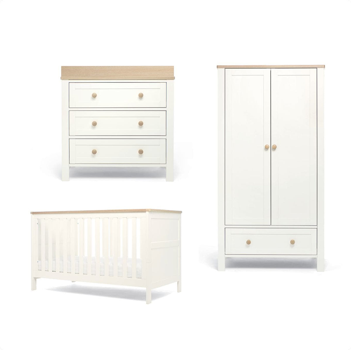 Wedmore 3 Piece - White/Oak