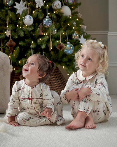 Christmas Berry Bow Print All In One