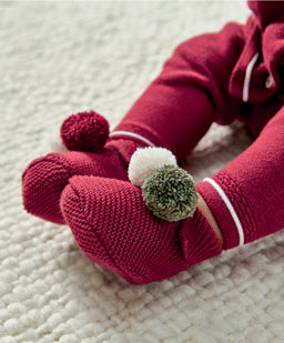Knitted Pom Pom Booties